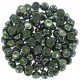 Czech 2-hole Cabochon beads 6mm Jet Red Luster